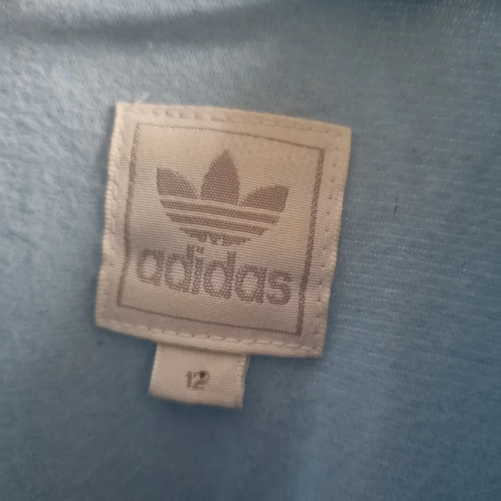 Vtg adidas Originals navy/blue track jacket size uk 12 - Picture 4 of 6